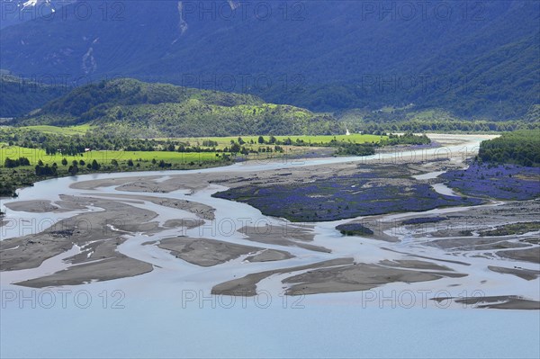 River mouth of the Rio Ibanez in the Lago General Carrera