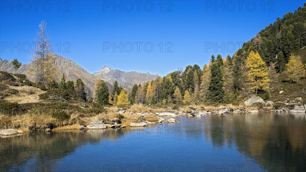 Berglisee lake in the Samnaungruppe