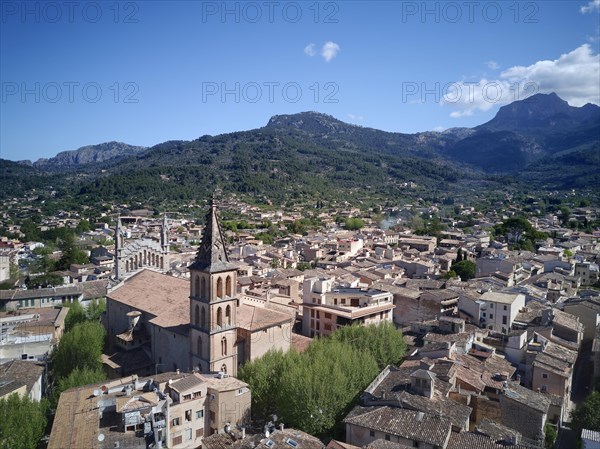 View of the old town with church of St. Bartholomew