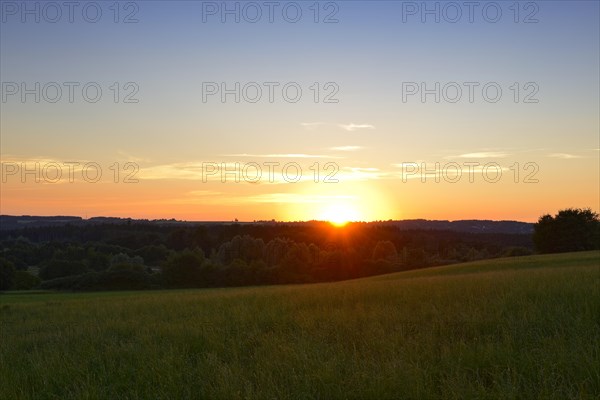 Sunset over the Pupplinger Au near Ergertshausen