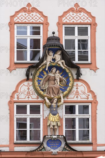 Stucco on the facade of the house