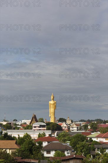 60m high gilded Buddha statue Luang Phaw Dto in Wat Burapha Phiram