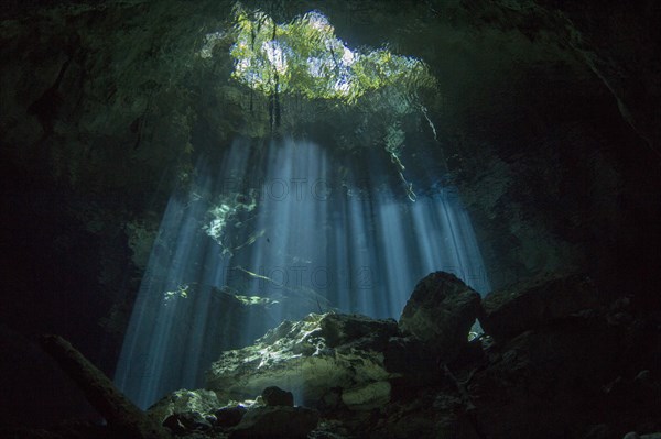 Cave of light from the cave ceiling