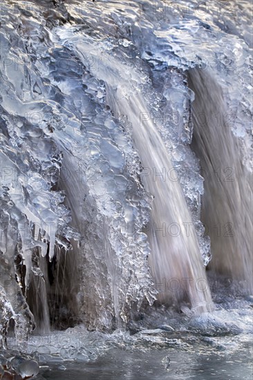 Frozen waterfall