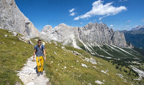 Hiker at the Rosengarten-Group Conversion