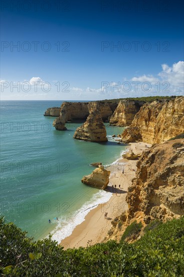 Beach and coloured rocks