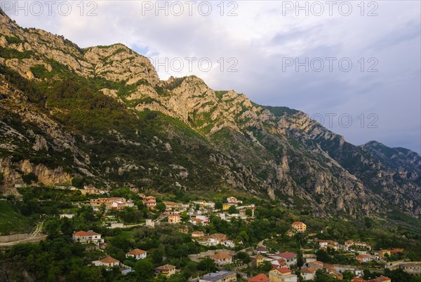 Skanderbeg mountains with Kruja