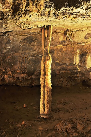 Stalactites and stalagmites have grown together