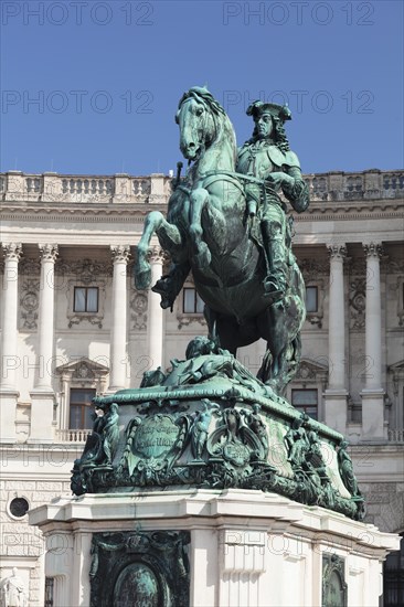 Prince Eugene Monument at Heldenplatz in front of the Hofburg Imperial Palace