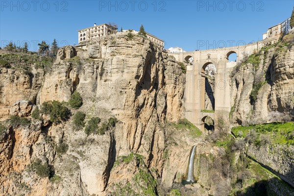 Puente Nuevo bridge on cliffs