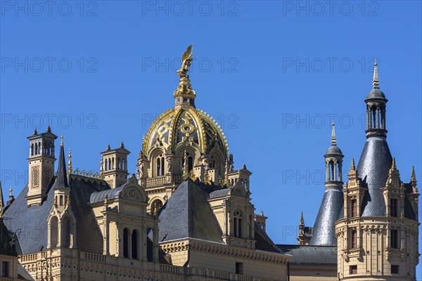 Towers and dome with the Archangel Gabriel