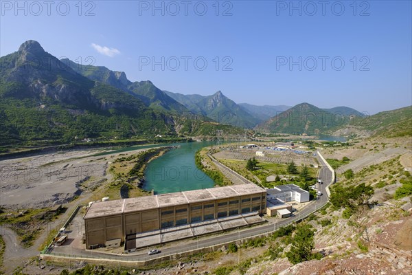 Hydroelectric power station at dam of the Koman Dam