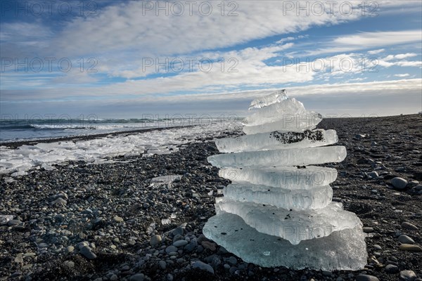 Stacked ice floes