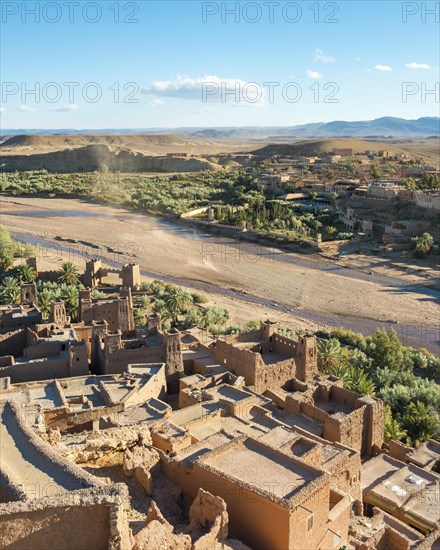 View from upper village inside of Ksar of Ait Ben Haddou