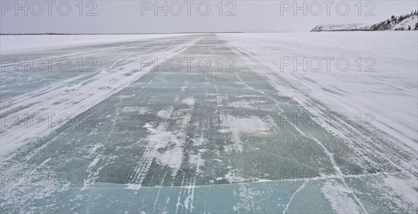 Cleared ice road