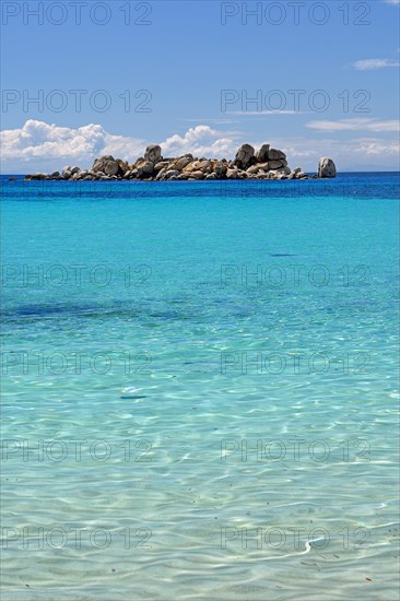 Palombaggia beach with turquoise green sea