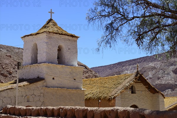 Church in the Adobese style with thatched roof