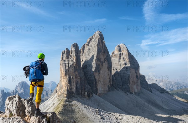 Hikers on the via ferrata to Paternkofel