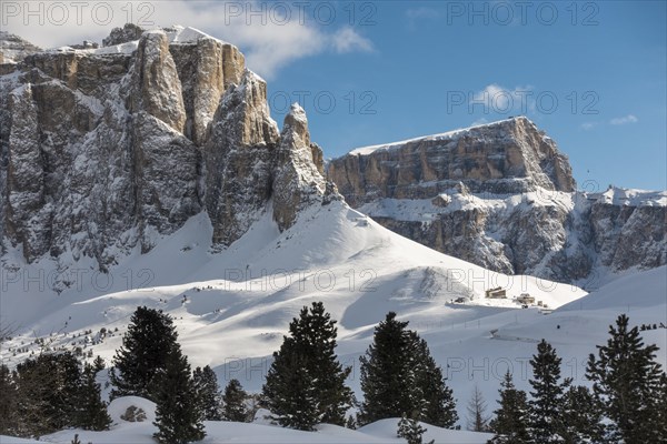 Sella Pass in winter