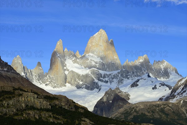 Mountain range with Cerro Fitz Roy