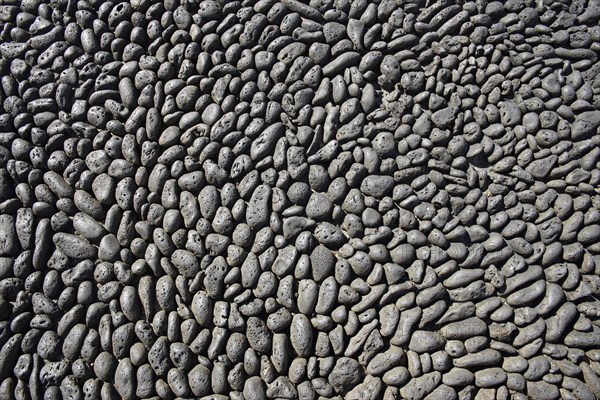 Surface of black lava stones