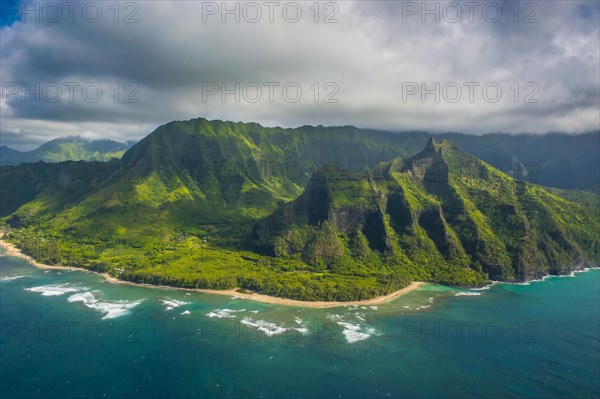 Aerial of the Na Pali Coast