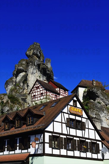 Old half-timbered houses on Jurafelsen