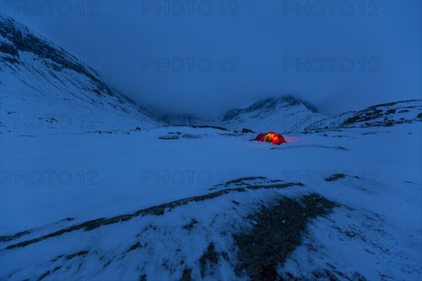 Tent in the snow