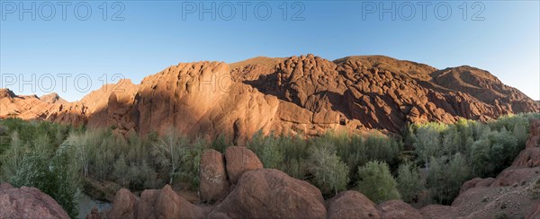 Red rock formations in the Dades Valley