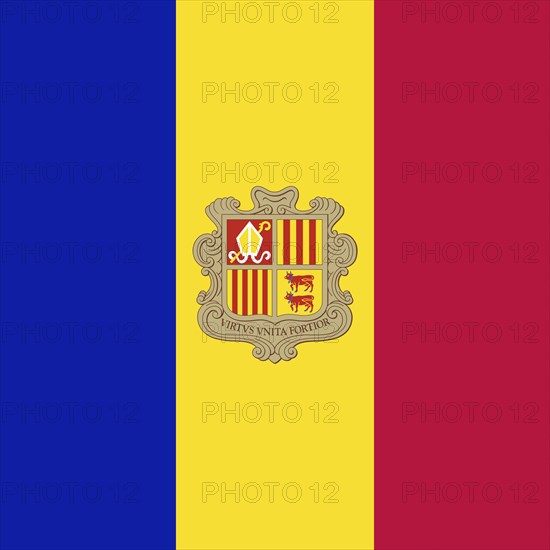 Official national flag of Principality of Andorra