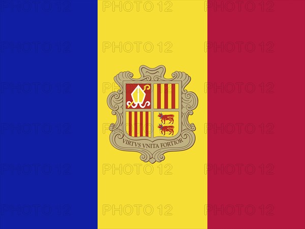 Official national flag of Principality of Andorra