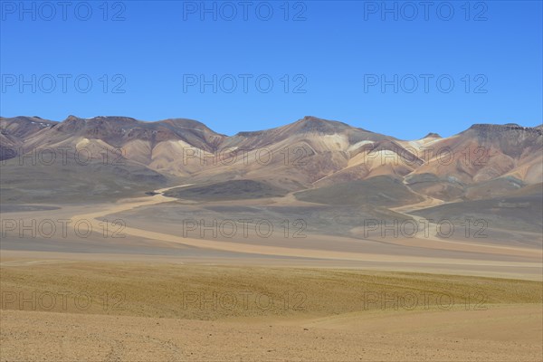 Pastel-coloured mountains on the Andean plateau