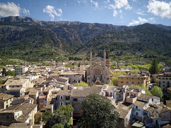 View of the old town with church of St. Bartholomew