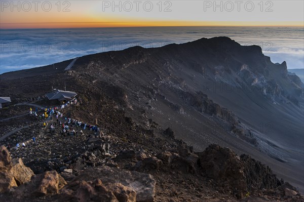 Sunrise on top of the Haleakala National Park