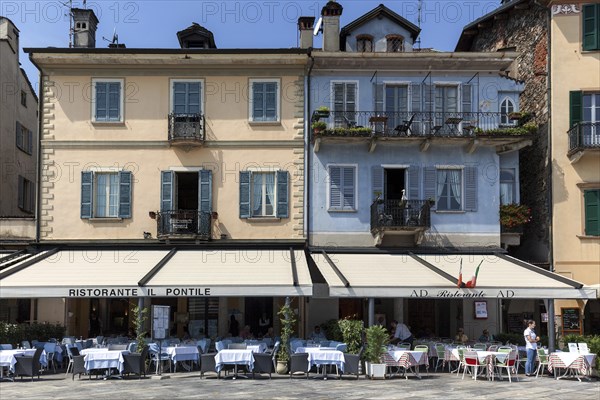 Colourful houses and restaurants on the promenade