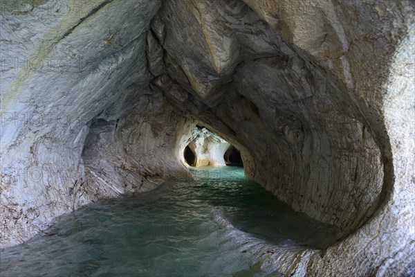 Bizarre rock formations of the marble caves