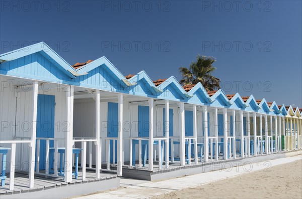 Colorful beach huts