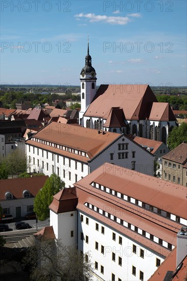 Protestant city church St. Marien and castle Hartenfels