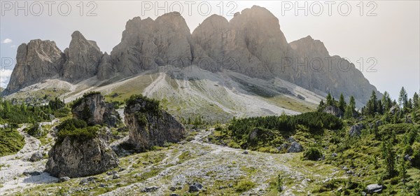 Scree field underneath the Geisler peaks