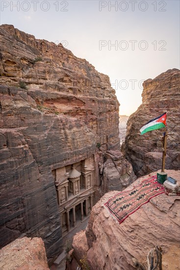 View from above into the gorge Siq