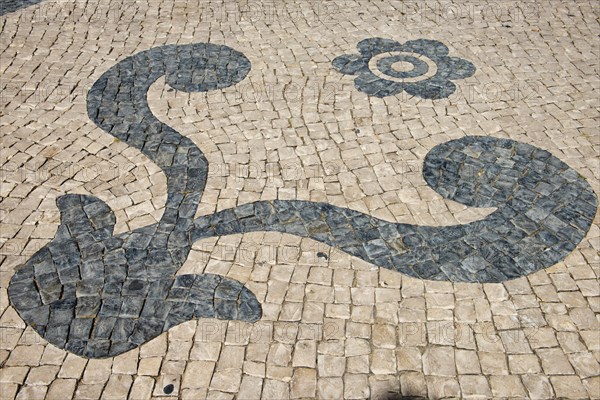 Mosaic in pavement