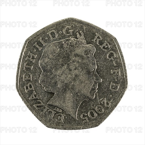 British fifty pence coin
