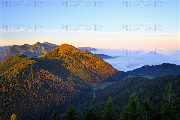 Jochberg and Herzogstand in the morning light