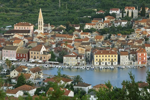 View from the Glavica mountain to the port of European Starlingi Grad