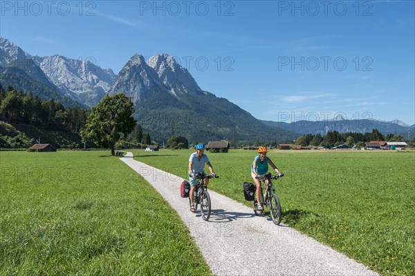 Cyclists on bike tour