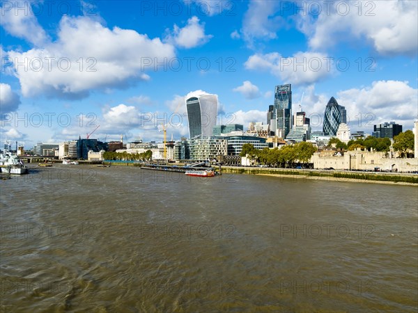 Thames with skyline including The Gherkin