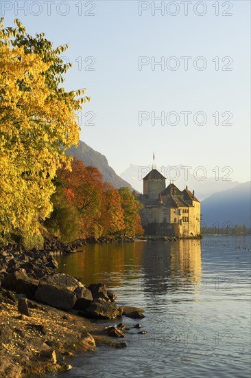 Chillon Water Castle at Lake Geneva