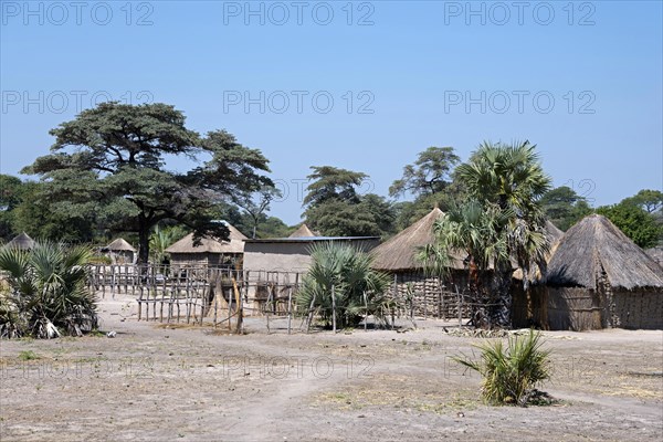 Small village with huts