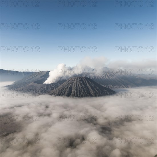 Mount Bromo volcanic clouds