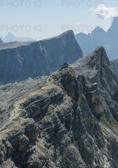 View of Nuvolau summit from Averau summit